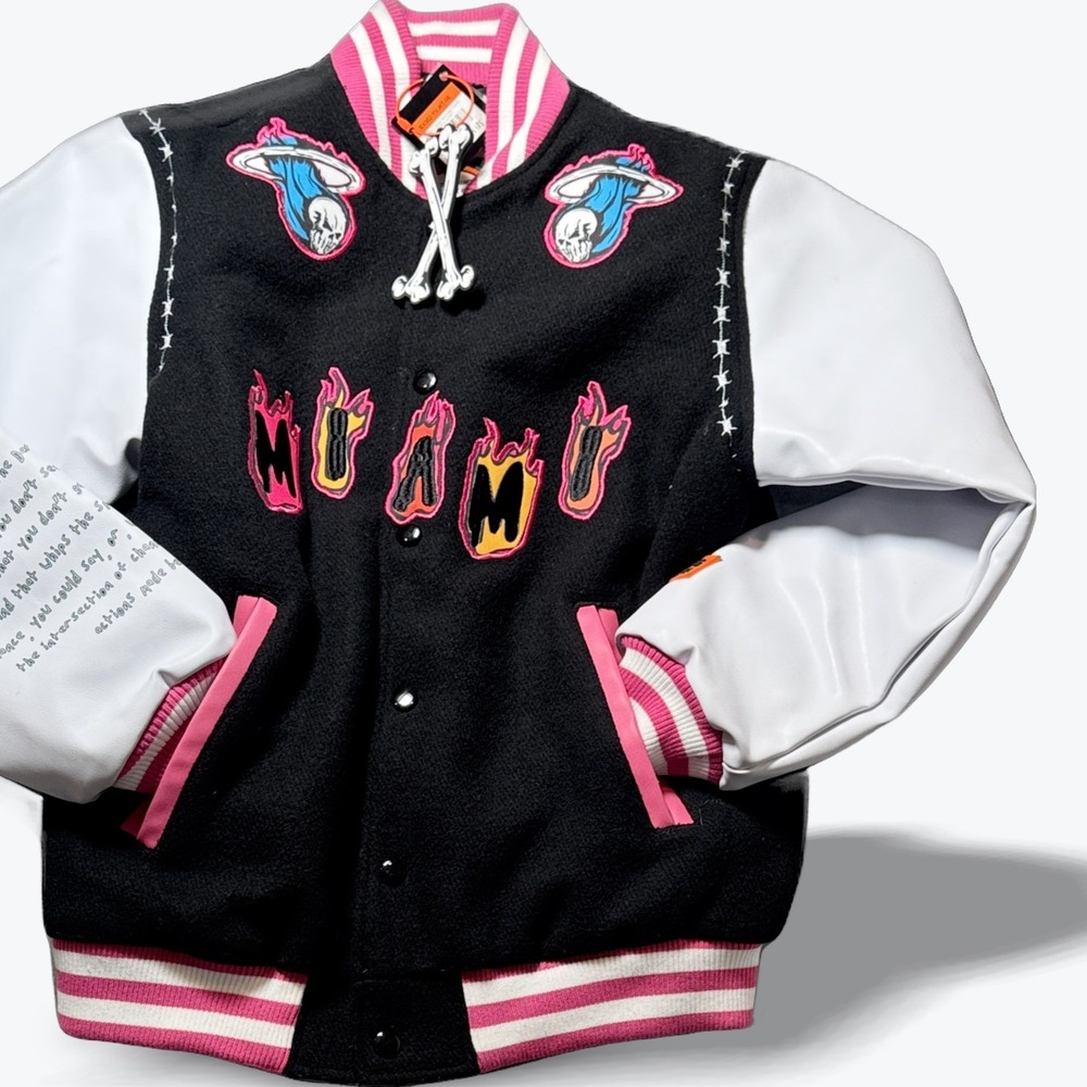 Brand X Reapers Of South Beach Miami Wool Varsity‎ Jacket Hype Streetwear Large